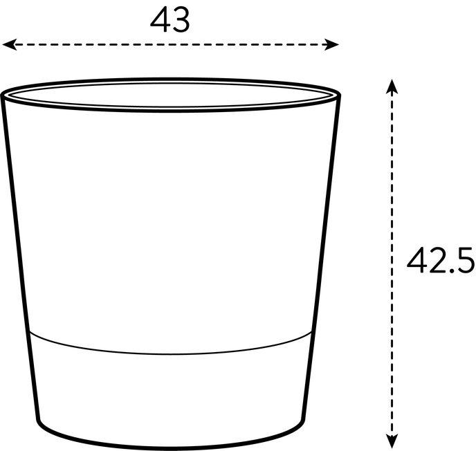 foss rund 43cm living schwarz